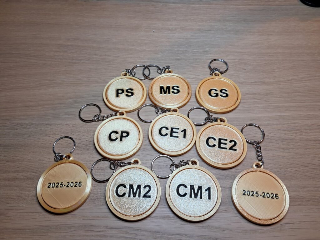 Porte clé rotatif - Médaille de fin d'année scolaire