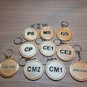 Porte clé rotatif - Médaille de fin d'année scolaire